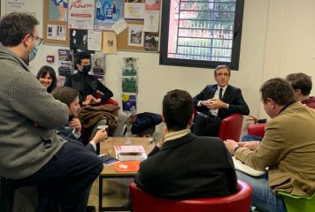 Arnaud Viala en visite à la Mêlée